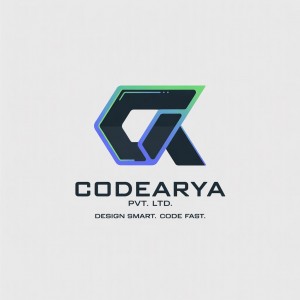 Meet the face of innovation the CodeArya logo, symbolizing creativity, code, and the future of tech