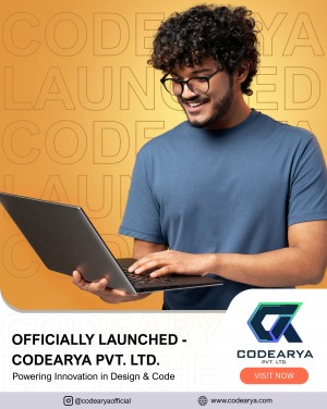 “We’re LIVE! ???? CodeArya Pvt. Ltd. is officially launched — powering India’s digital tomor