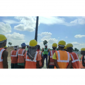 BuiltX Workers at AJEH Campus Construction