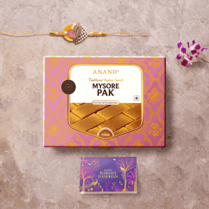 Mysore Pak & Rakhi card 