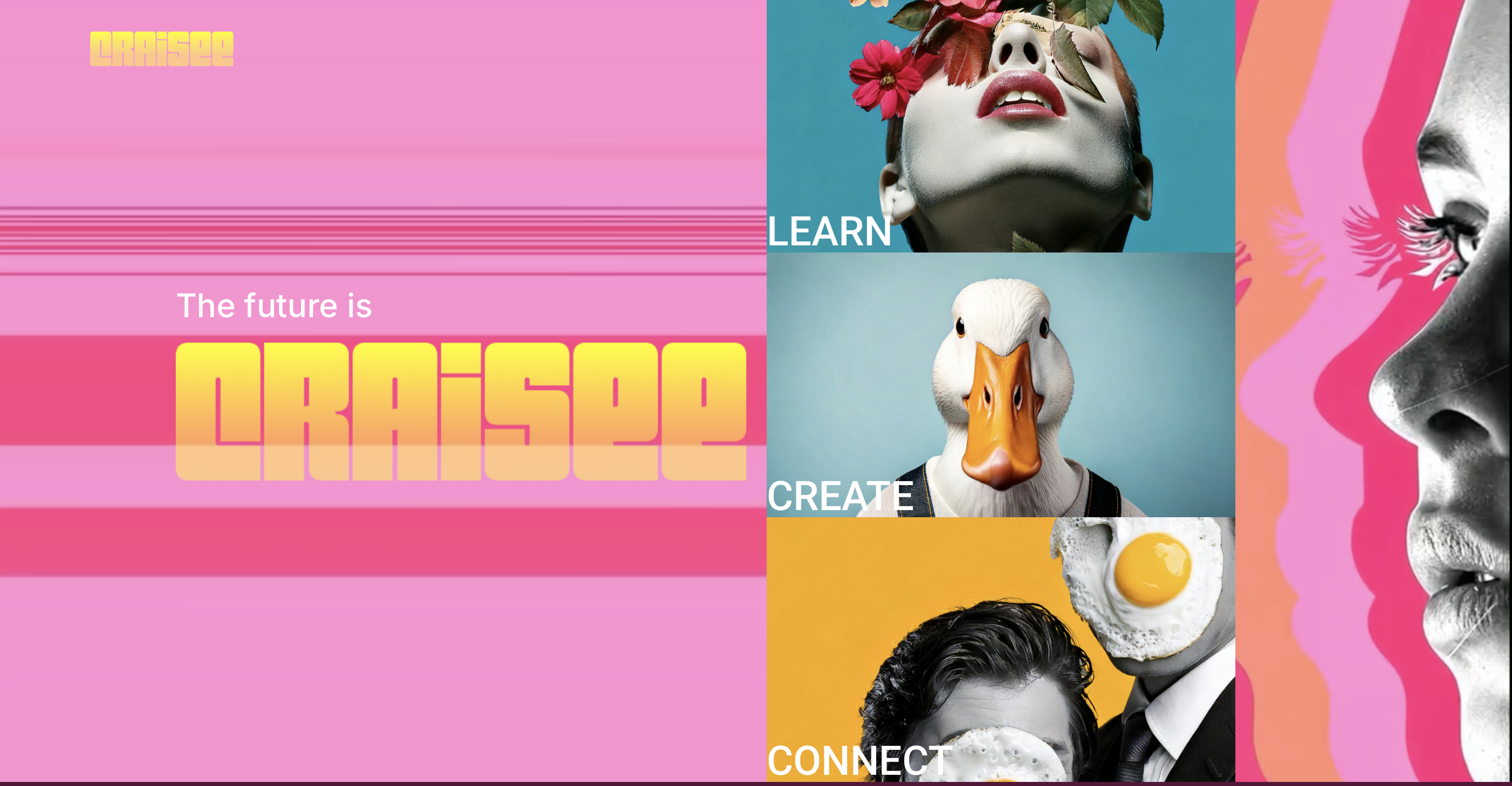 Landing Page Craisee Flagship AI Product of Flux AI