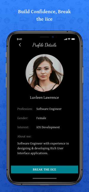 Start to message the person after both break the iice