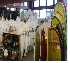 Hansen s stocks approximately 500 surfboards