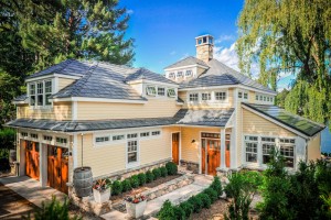  The kitchen cabinetry were constructed with sheathing from the original roof, exterior walls and attic flooring.