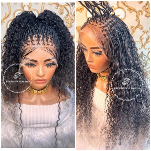 Human hair braided wigs 1