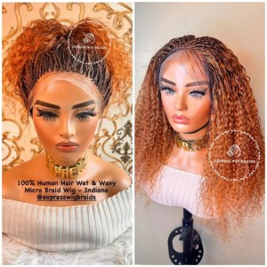 Human hair braided wigs