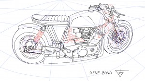 how to draw motorcycles caferacer curvelinear perspective genebond