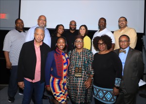 Detroit Organization reps pose with actress Erika Alexander at STOP Suicide Forum