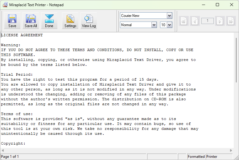 Miraplacid Text Driver 2025 (8.0) released