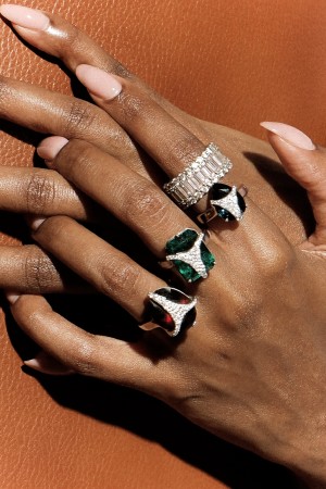 Haute panties with topaz, emerald and garnet by Louna&Solce jewelry