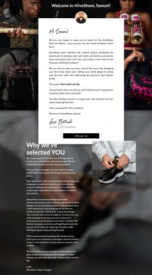 Advertisement for shoes