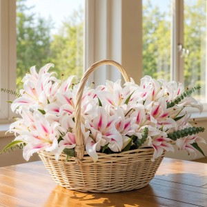 Gift Basket of Pink Lilies By UAE Flowers