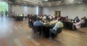 Crowd enjoys food from Mofongo Restaurant