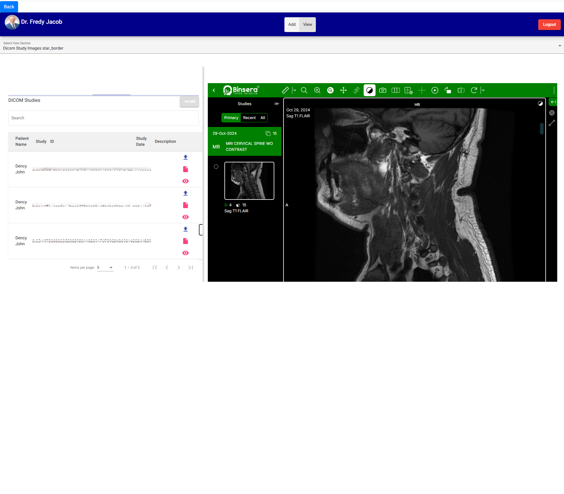 BUILT IN DICOM VIEWER BUILT IN DICOM VIEWER