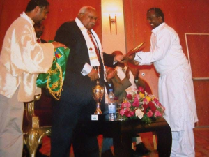 Mr. Gasha A Tahir being celebrated and honored