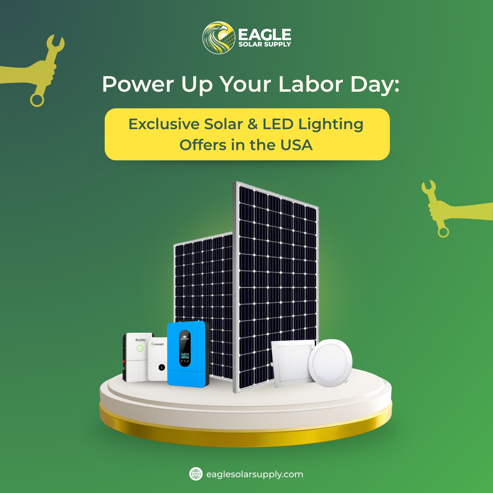Power Up Your Labor Day with EagleSolarSupply: Exclusive Solar – LED Lighting Offers in the USA