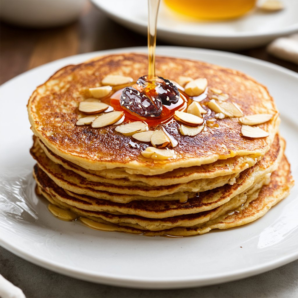 Date Almond Pancakes 