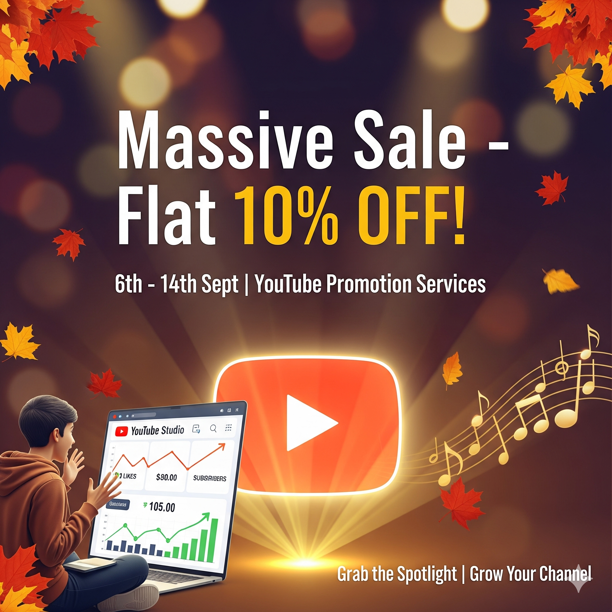 Massive Sale on YouTube Promotion Services