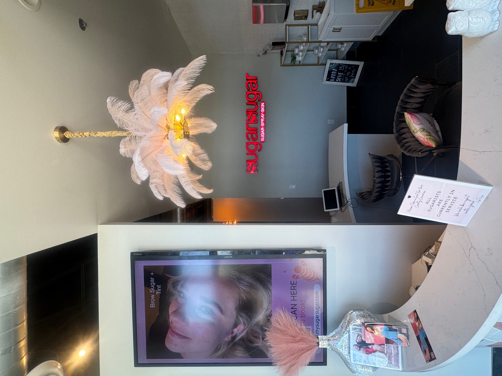 The heart of every Sugar Sugar  A front desk that reflects womandriven leadership clien