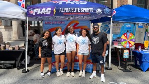 L-R: Savana Vazquez, Dayleen Isuiza, Jeveah Thompson, Sophia Ramos and Coach Nuryel Benitez.