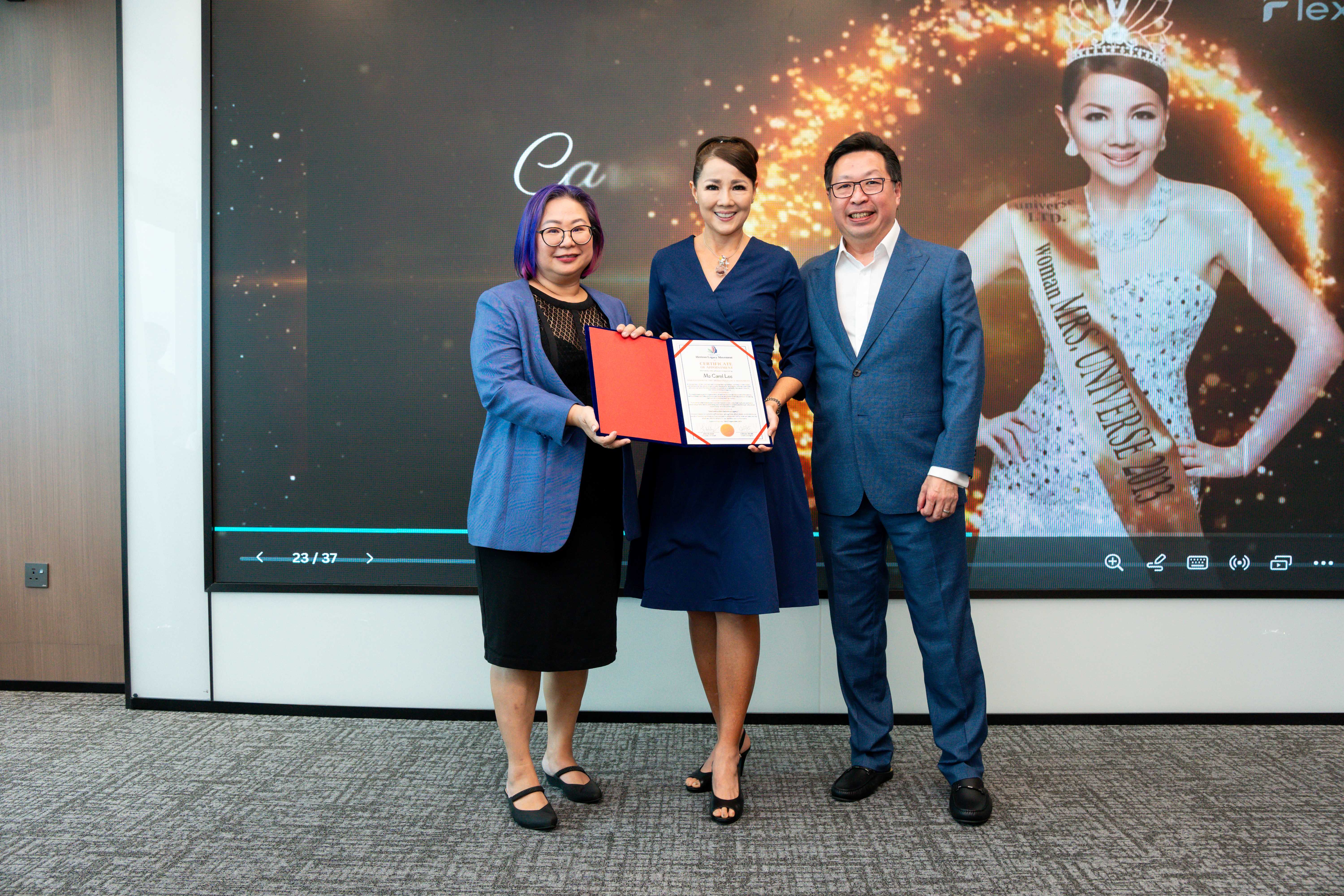 Ms Carol Lee Malaysia Mrs Universe 2013 Appointed as Ambassador of HERizon Legacy