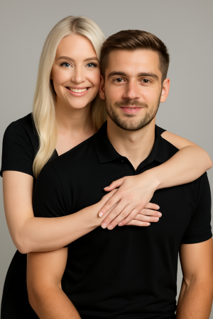 Bella & Aiden, representative avatars