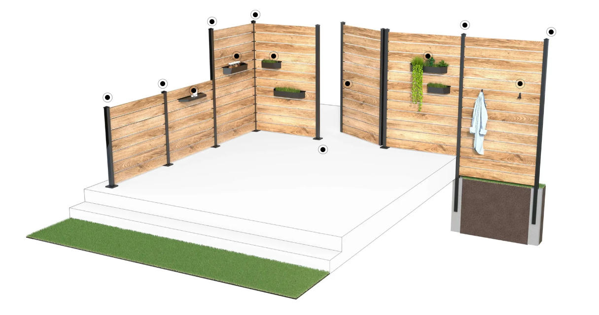 privacy panel post kit 8 privacy panel post kit 8