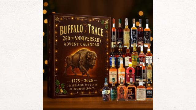 Calendrier De L'Avent Buffalo Trace 2025 - 24 Mini-ornements De Bouteille De Whisky - Édition Collector - Pour Noël