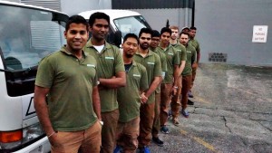 Mark Kariyawasam (front) and Eco Movers Team