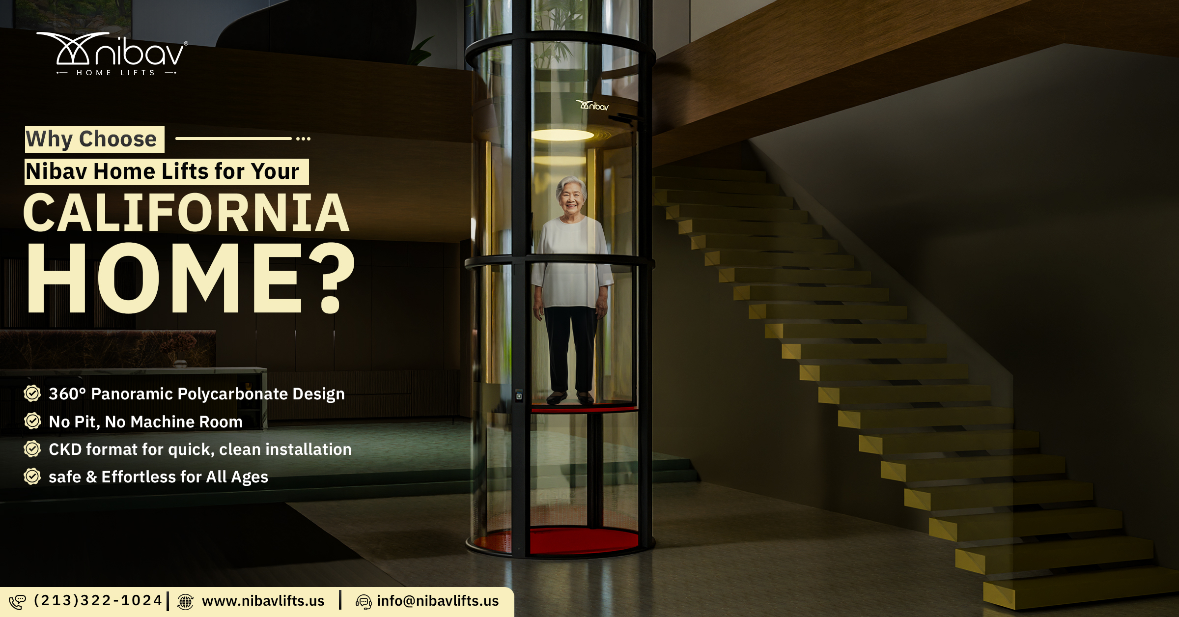 Customizable pneumatic home elevators launched in California