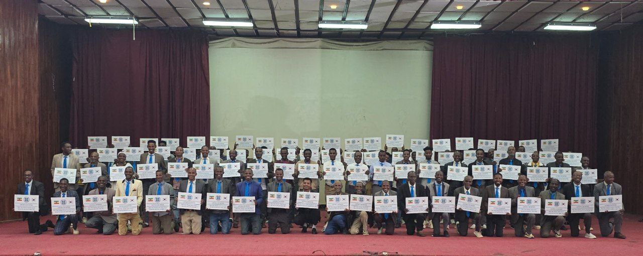 Pastors representing 84 Ethiopian churches gather for a commemorative photo