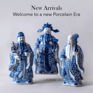 Blue and White Sculptures