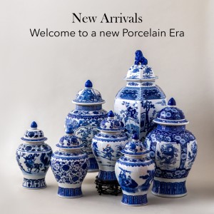 Blue and White Temple Jar