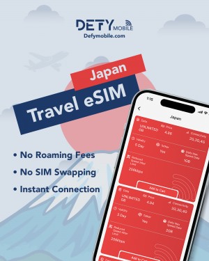 Hello Japan. Hello Defy Mobile eSIM!