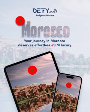 Morocco? Lets save big with Defy MOBILE ESIM!