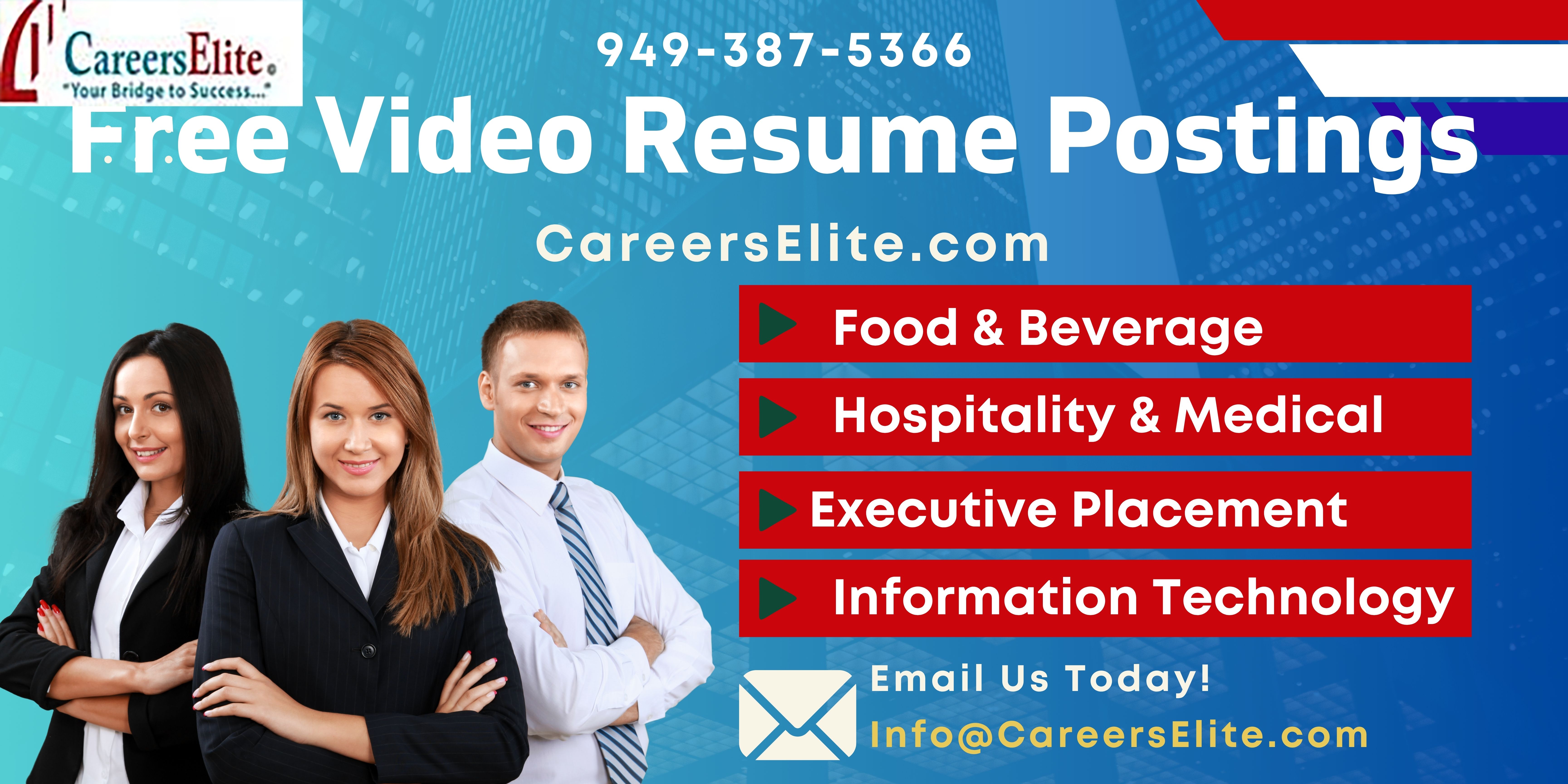 Free Video Resume Postings Free Video Resume Postings