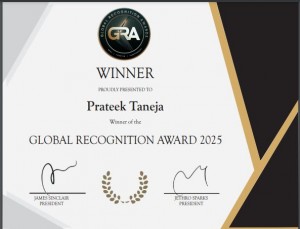 Global recognition Award- Senior SAAS/ ERP Leader for IT sales campaign