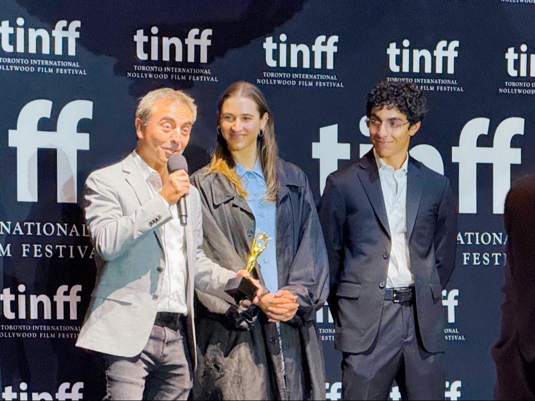 Ral Peyret AJ Amber  Max Gonzlez receive Best First Film International award at TINFF 2025