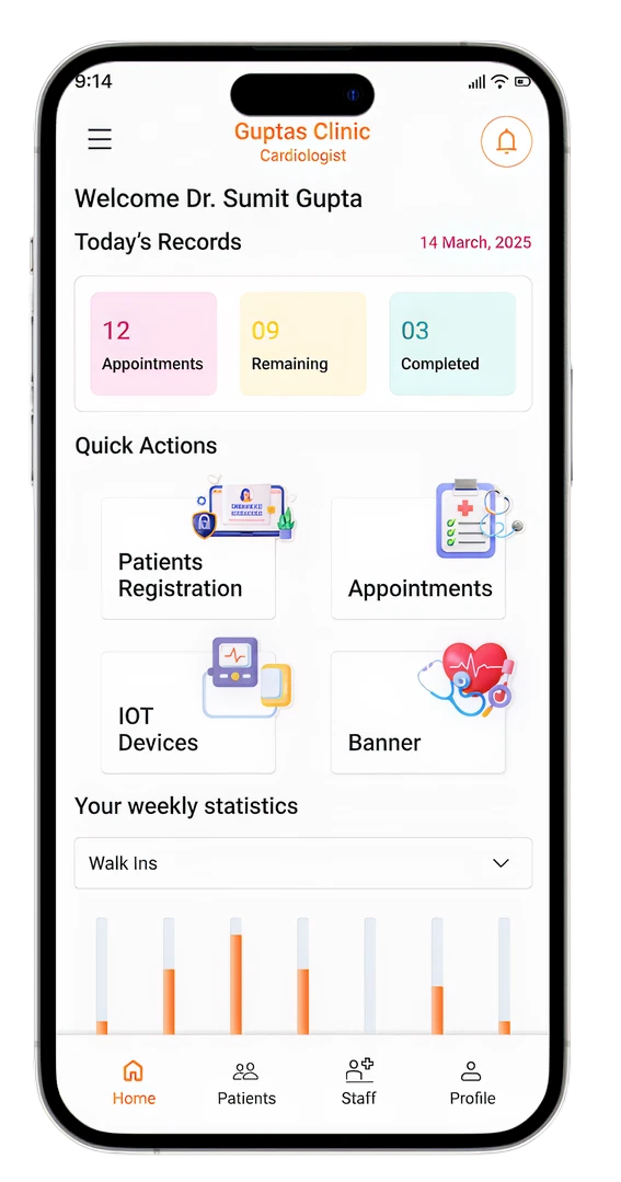 Healthcare Mobile Dasboard