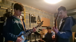 Where it all began: An Early Band Practice in a Garage