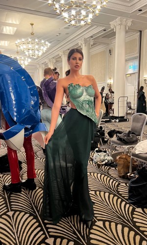 Aria Walton Walks for MAYKL at London Fashion Week