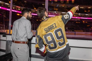 NASCAR Cup Series Driver Daniel Suárez at Vegas Golden Knights game