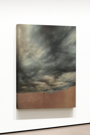 Cloud 5 with Silver Leaf Mxed Media Art by Jess Domain