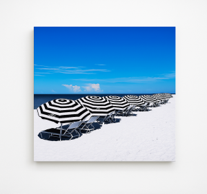 Sarasota Beach Umbrellas Mixed Media Artwork by Jess Domain