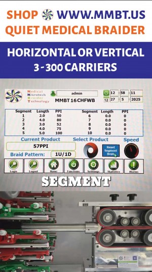mmbt 16 carrier horizontal fine wire braider small caterpillar segmented braid