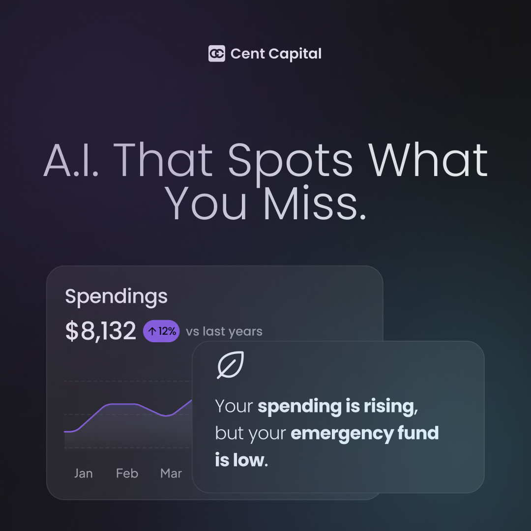 Our AI spots what you miss See your financial blind spots  build your safety net CentCapital