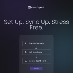 Set up, sync up, stress-free. Get your instant financial dashboard in just a few minutes.