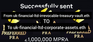 Picture of more transfer of gold to MCAT thru the mpra Token