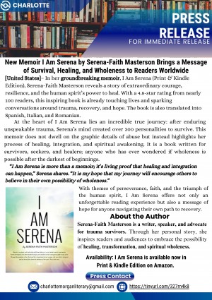I Am Serena Press Release for Immediate Release