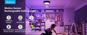 Motion Sensor Rechargeable Ceiling Light For Closet